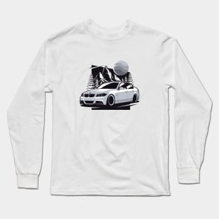 Silver E90 Sedan Mountains Long Sleeve T-Shirt